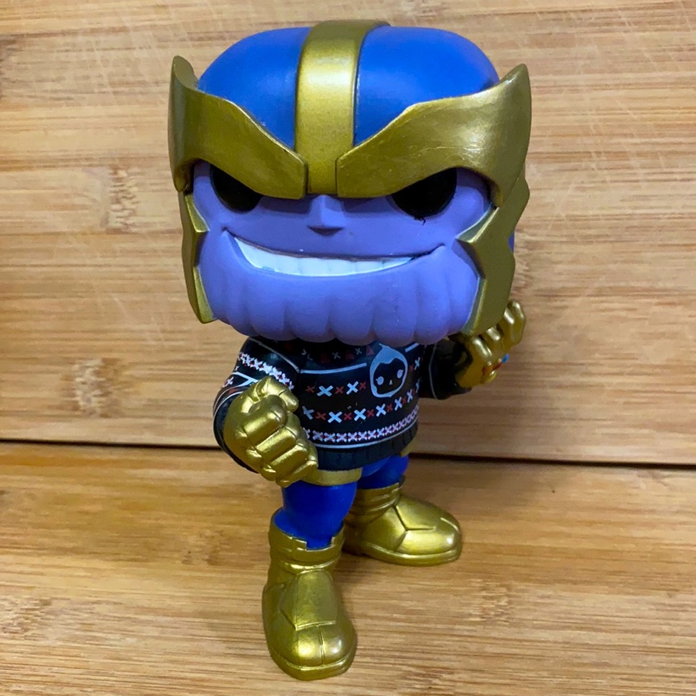 Funko Pop Thanos in Ugly Sweater Marvel Holiday 2019